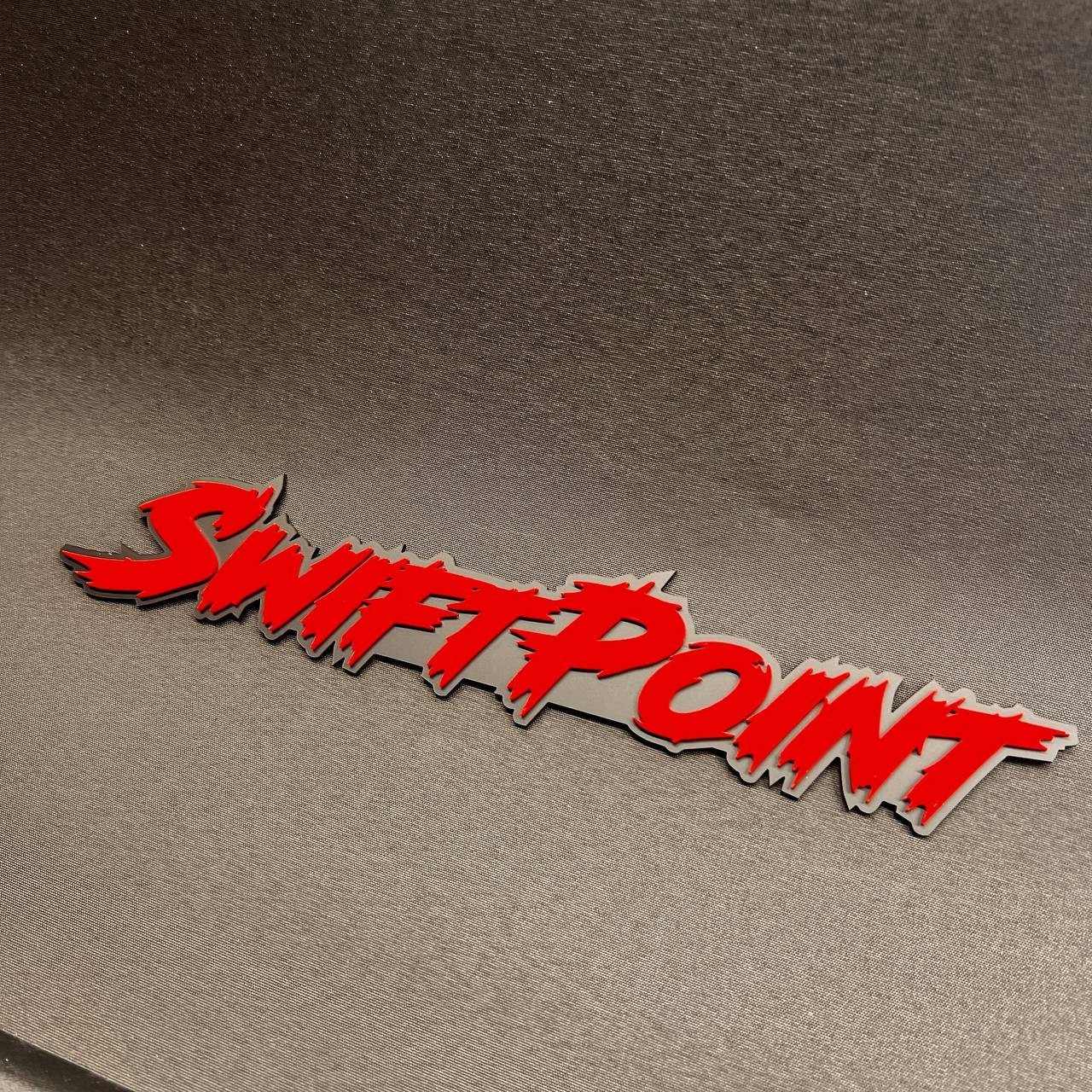 1X SWIFT POINT Custom 3D Text Car Badge Fender Emblem Tailgate Toolbox Decal