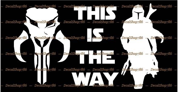 This is the Way – Mandalorian – Car/SUV/Truck Vinyl Die-Cut Peel N’ Stick Decals