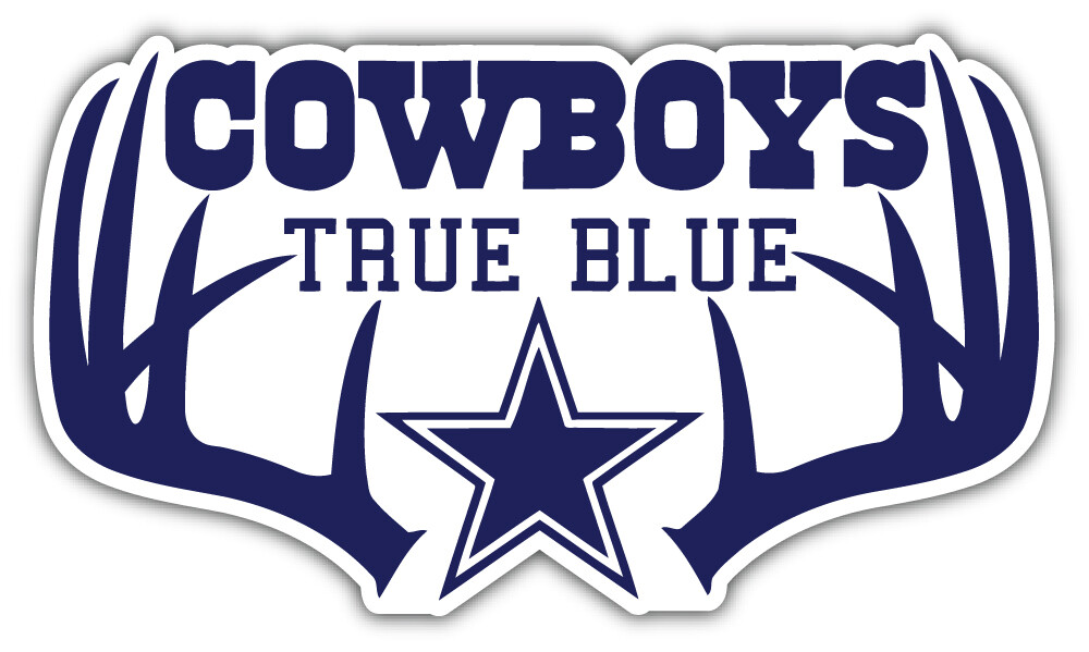 Dallas Cowboys True Blue NFL Sport Car Bumper Sticker Decal ”SIZES”