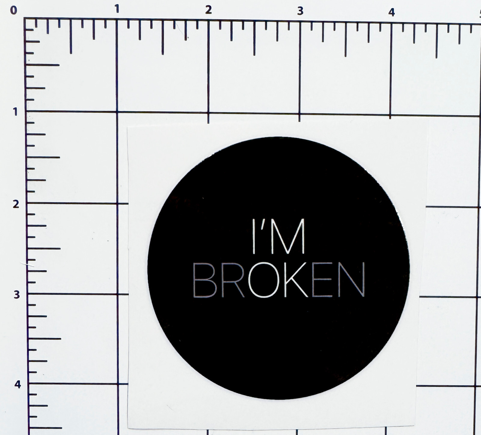 I’m Broken (OK) Mental Health Decal, Perma-Sticker, Mens Mental Health