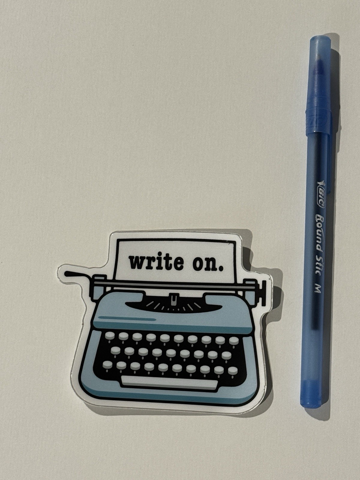 Write On- typewriter- Stickers northwest – Car, Bottle, Laptop – Vinyl