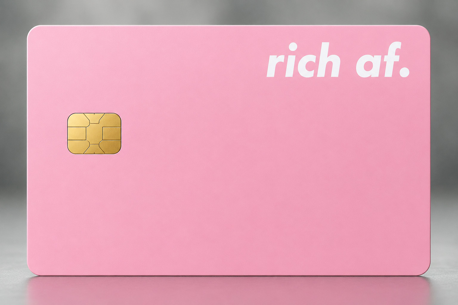 Rich AF Pink Credit Card Skin Funny Debit Card Vinyl Sticker