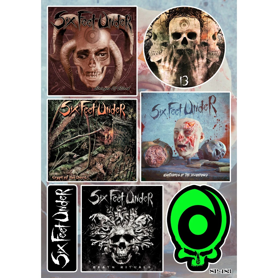 Six Feet Under Albums Sticker Pack | Nightmares of the Decompose Death Metal