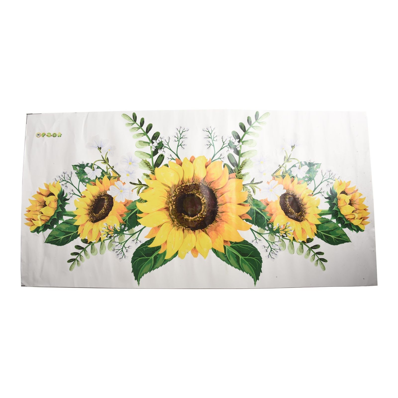 Modern PVC Sunflower Creative Wall Door Sticker Bedroom Living Room Home Decals