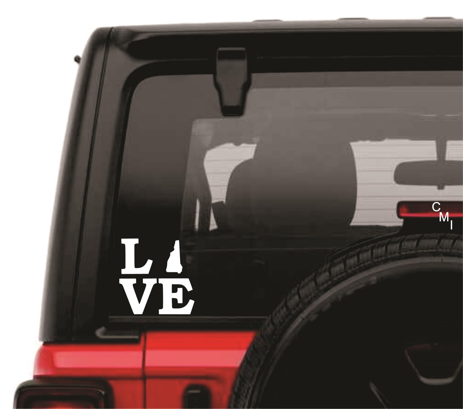 CMI644 Love New Hampshire 5″ x 5″ – Vinyl Die Cut Decal/ Bumper Sticker For