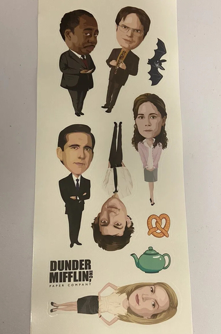 10 Wall Decals The Office Removable Repositional Stickers Dunder Mifflin Dwight