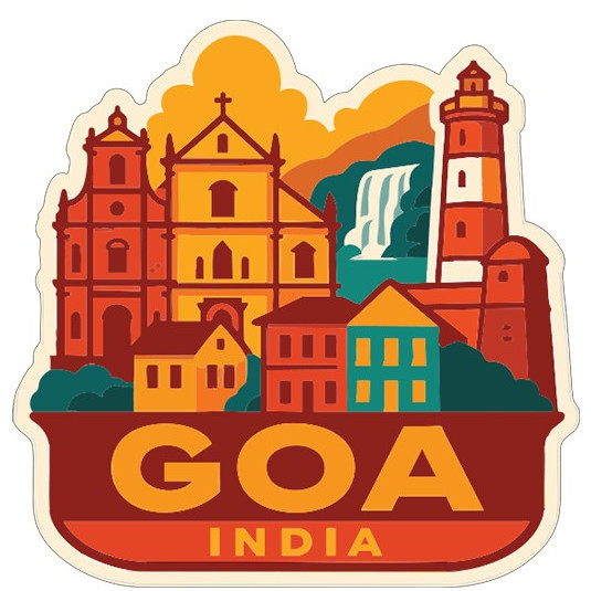 Goa India Sticker Decal Vinyl Die-Cut City Skyline Landmark Design
