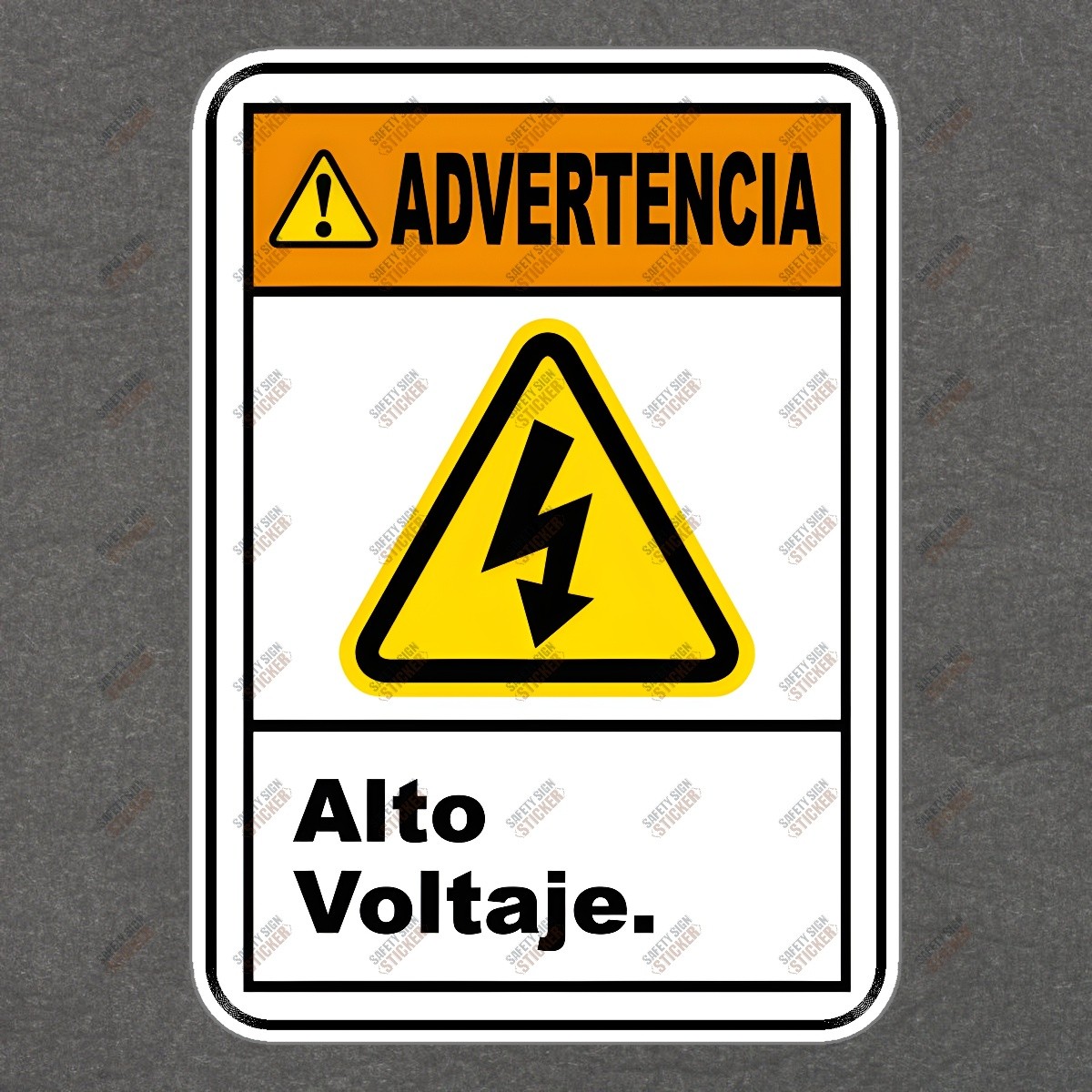High Voltage Warning Sign Sticker Electrical Safety Compliance OSHA #374353
