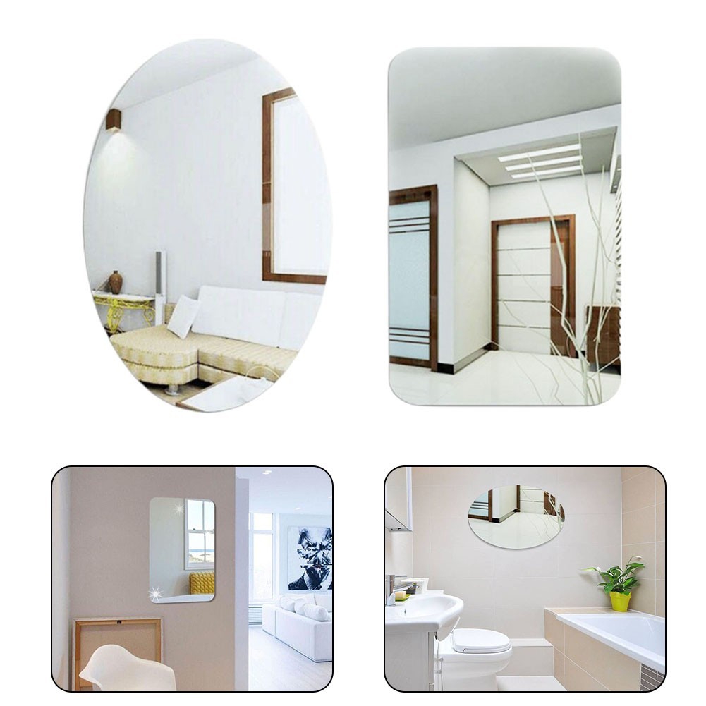Dining Room Mirror Decorative Mirror Wall Sticker Easy To Install Full Of Rhythm