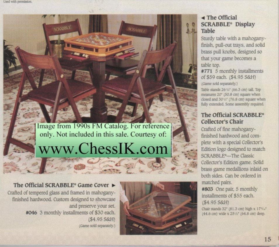 1x Rare Token / Medallion / Coin Replacement Part Franklin Mint Scrabble Chair