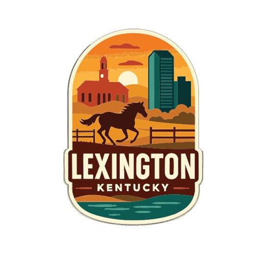 Lexington Kentucky Sticker Decal Vinyl Die-Cut City Skyline Landmark Design