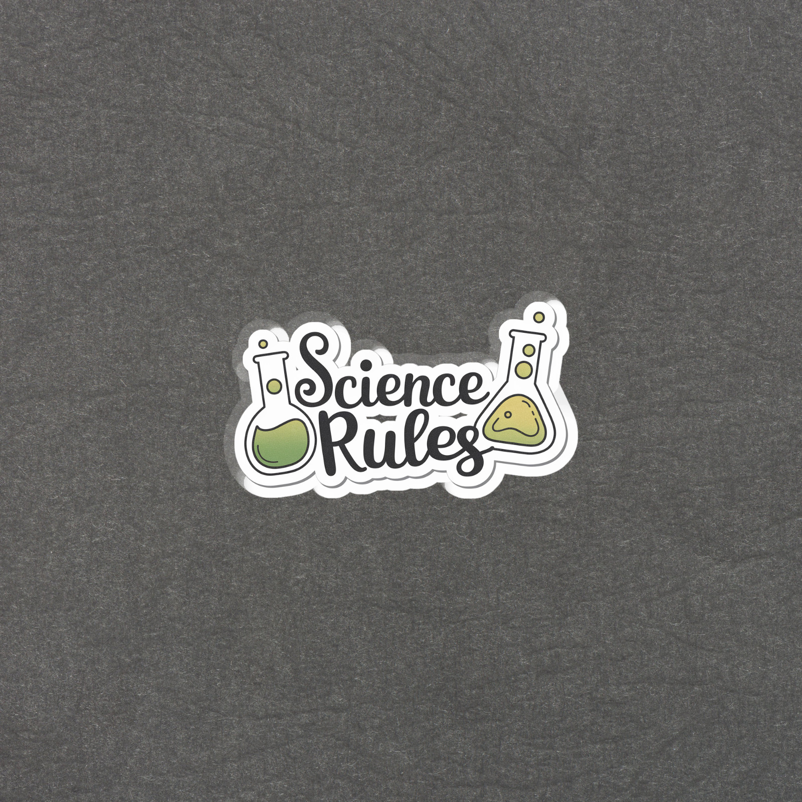 Science Rules Sticker – Chemistry Pun Decal for Science Lovers #5869