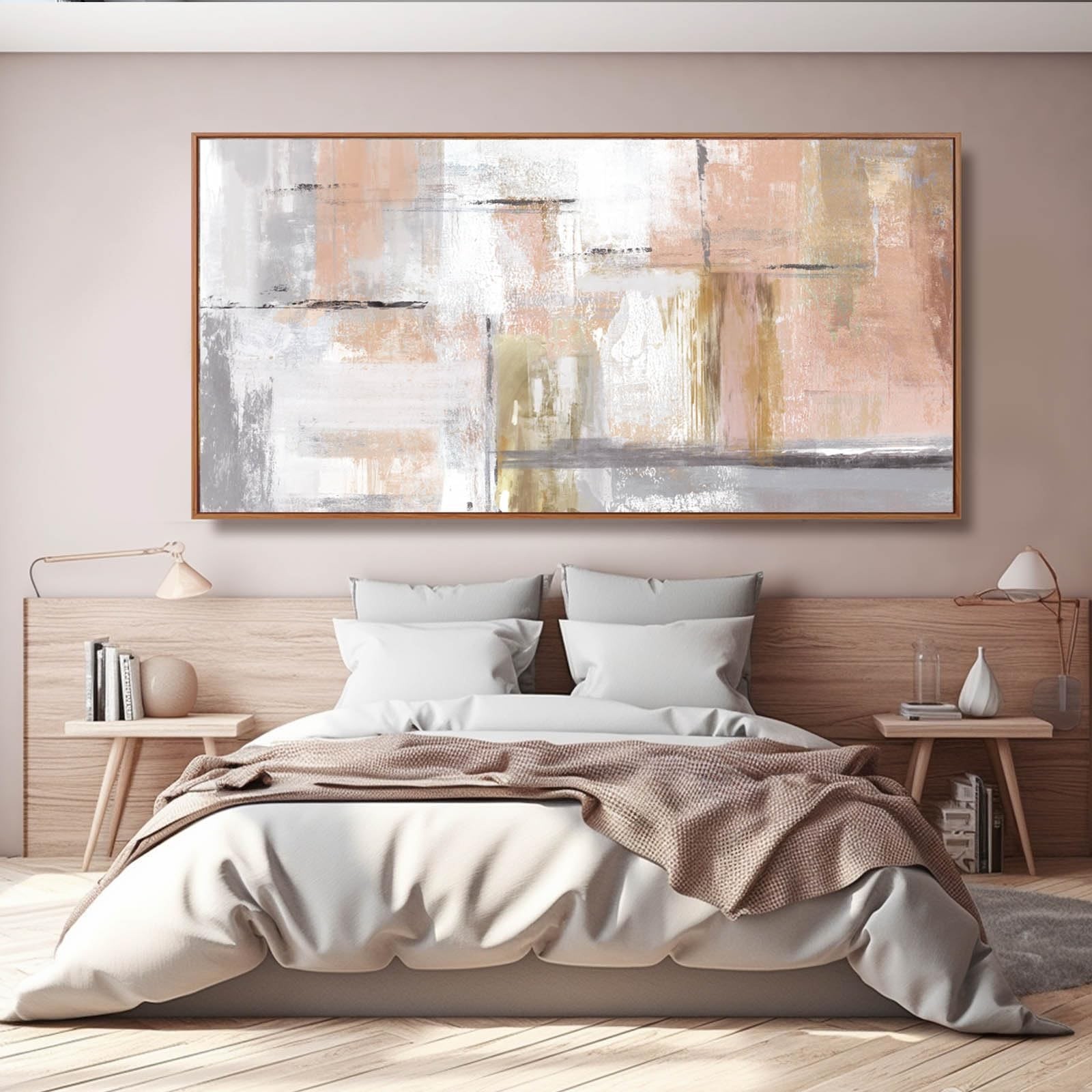 Kureful Large Painting Gold Abstract Wall Art for Living Room Bedroom Office …