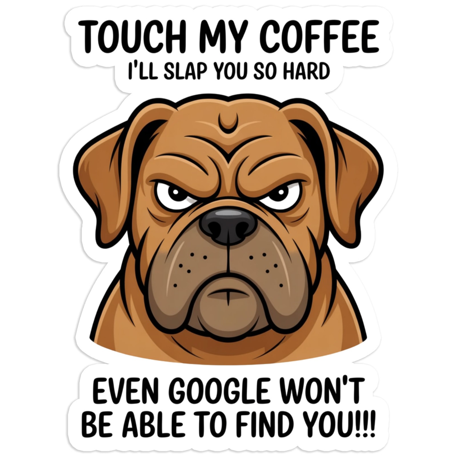 Touch My Coffee Slap You Hard – Vinyl Decal Sticker – Car Window Laptop – #1865