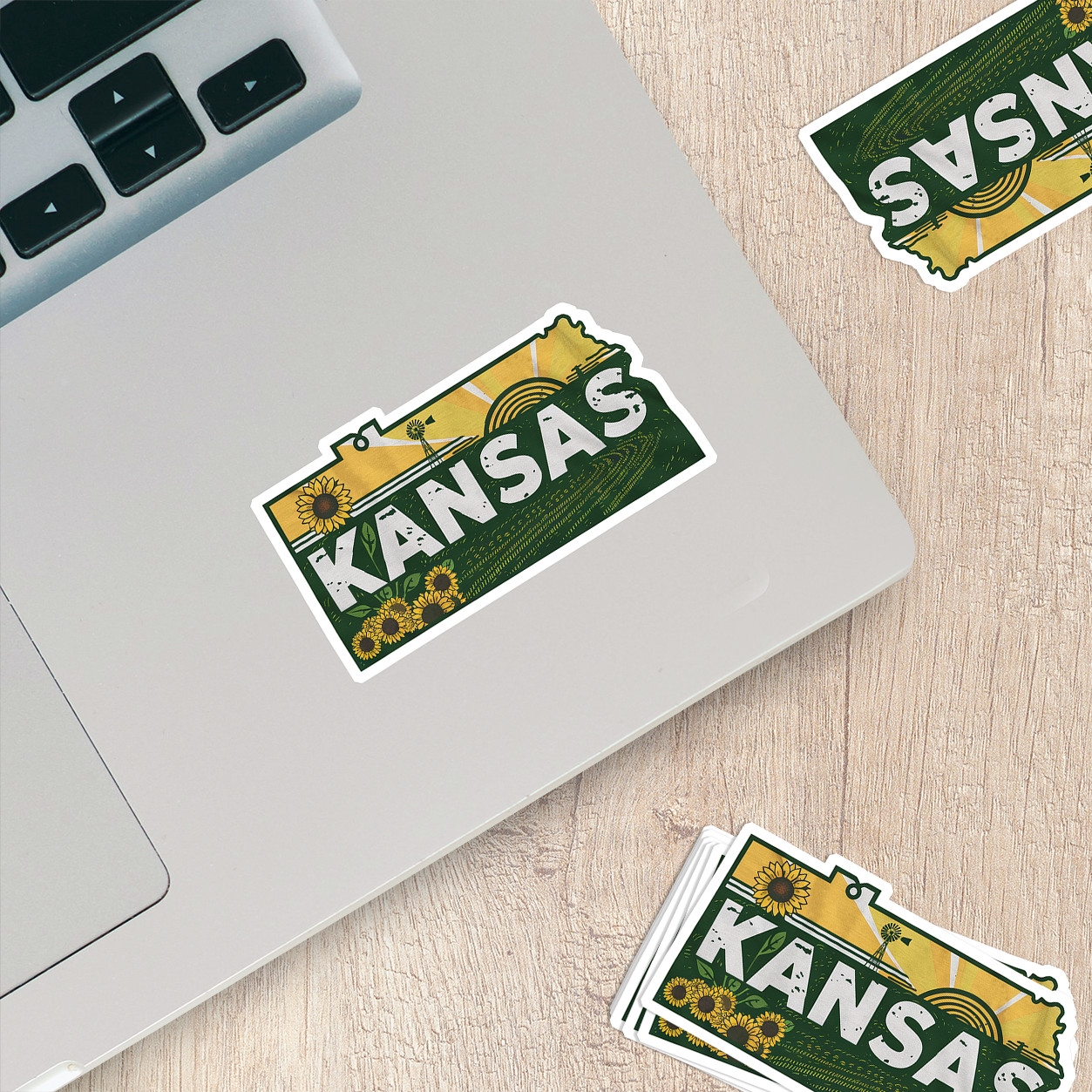 Retro Vinyl State Sticker – Kansas