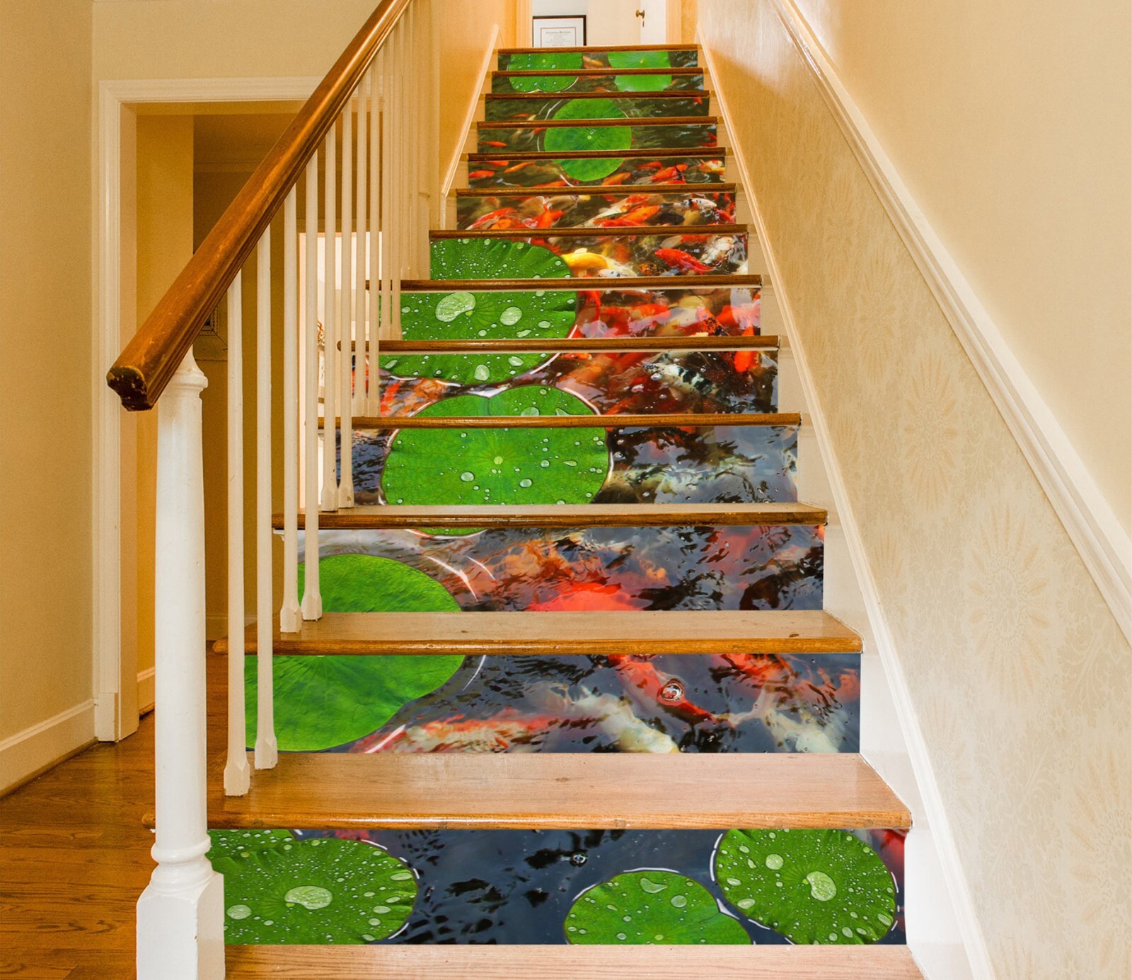 3D Lotus Leaf 434 Stair Risers Decoration Photo Mural Vinyl Decal Wallpaper