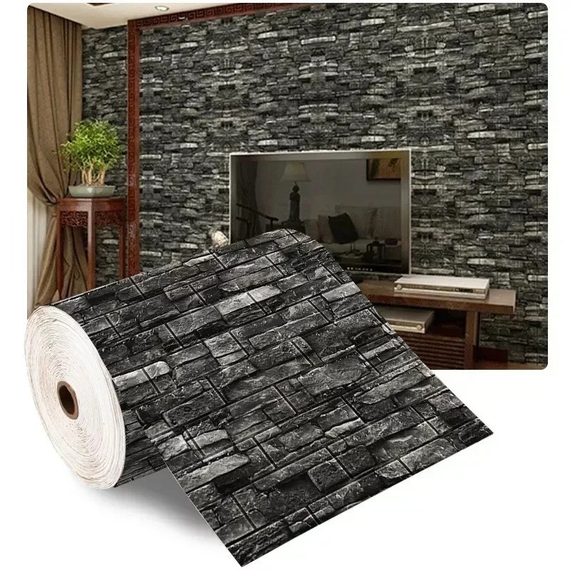 3D Foam Self Adhesive Wallpaper Waterproof Wall Stickers Home Decor