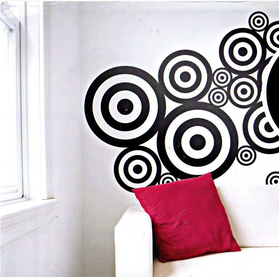 Black Circles Dot Wall Decals Art Transfer Stickers Appliques Mural Graphic