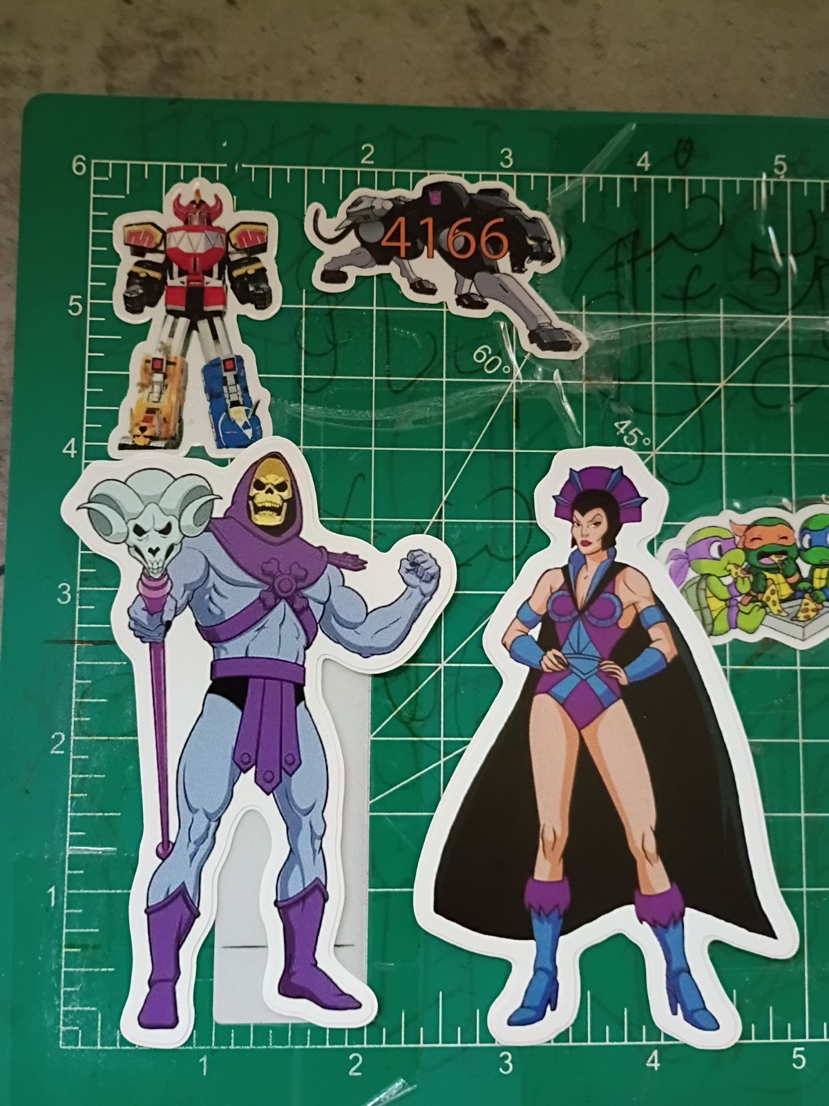 HE-MAN X SKELETOR X EVIL LYNN STICKER LOT OF 2 X VYNIL DIECUT STICKER X 4X2 INCH