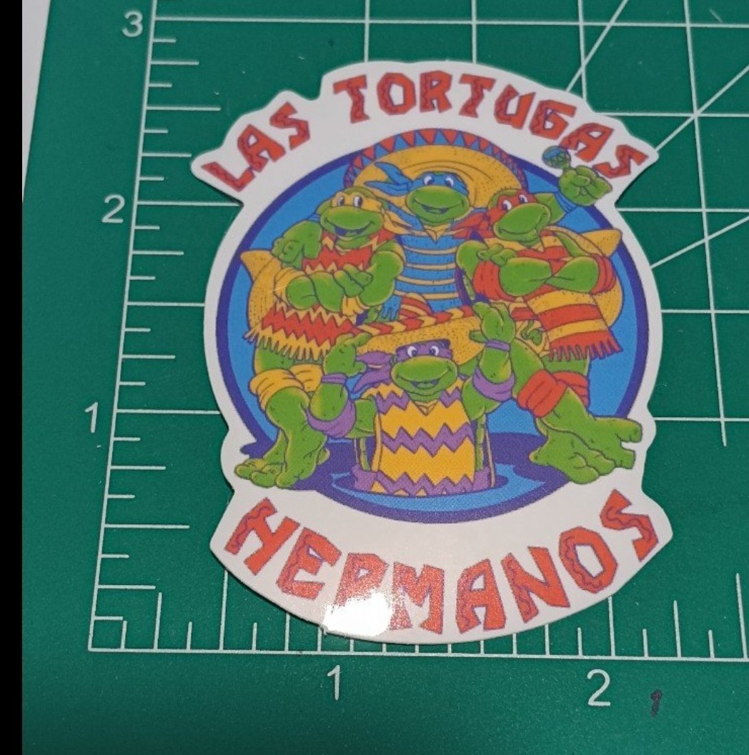 TMNT STICKER X VYNIL DIE-CUT HIGH-GLOSS STICKER X 3X2 INCHES STICKER X TMNT