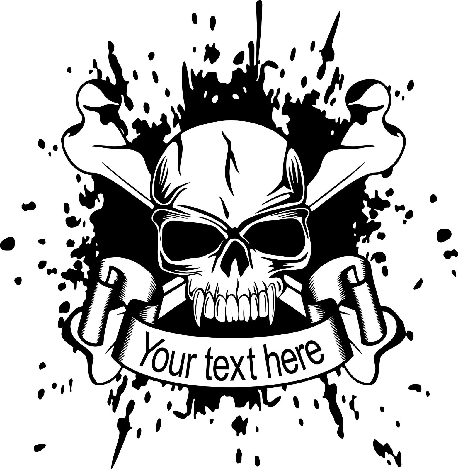 Custom Skull Crossbones Name Text Car Truck Window Laptop Vinyl Decal Sticker