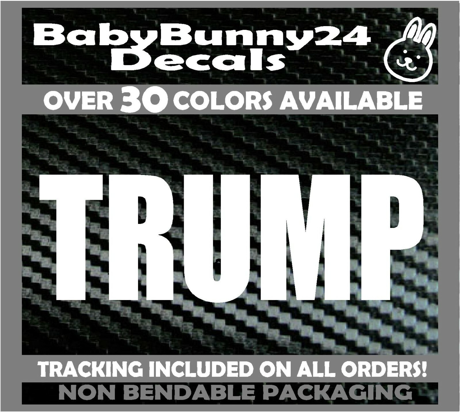 TRUMP Huge 2024 Windshield Back window pickup 36″x12″ Vinyl DECAL Sticker DIESEL