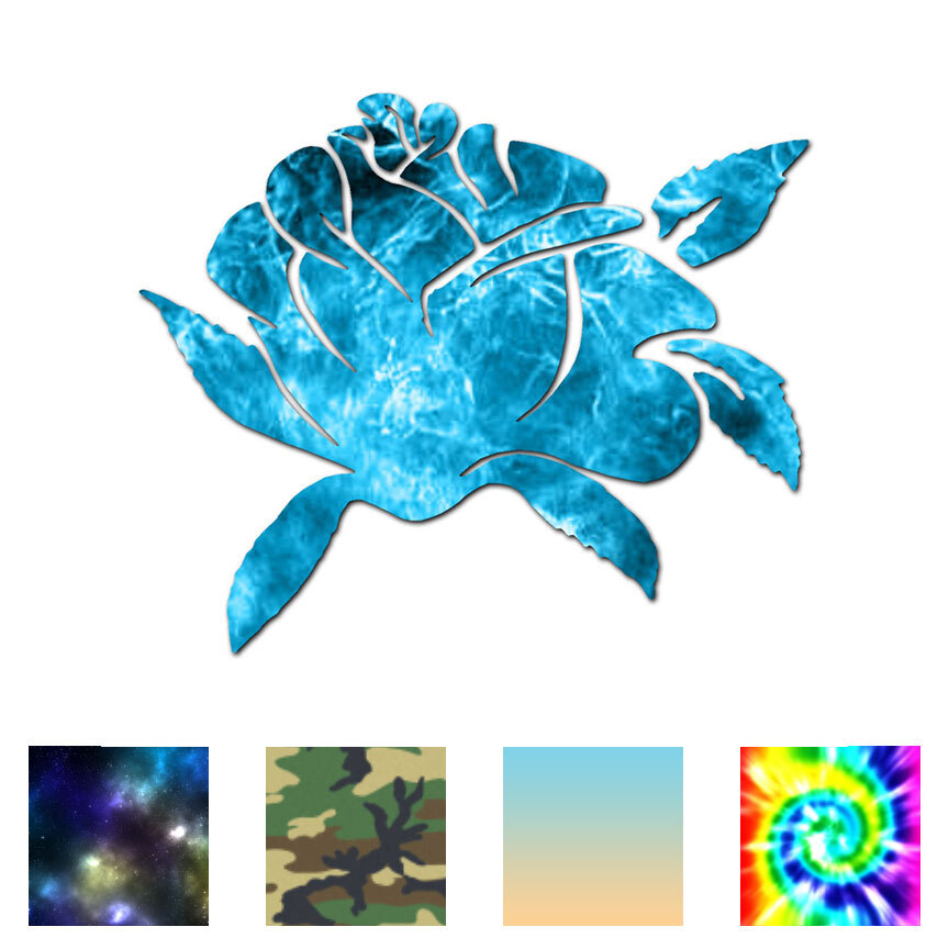 Rose Bloom Bud Flower – Decal Sticker – Multiple Patterns & Sizes – ebn3324