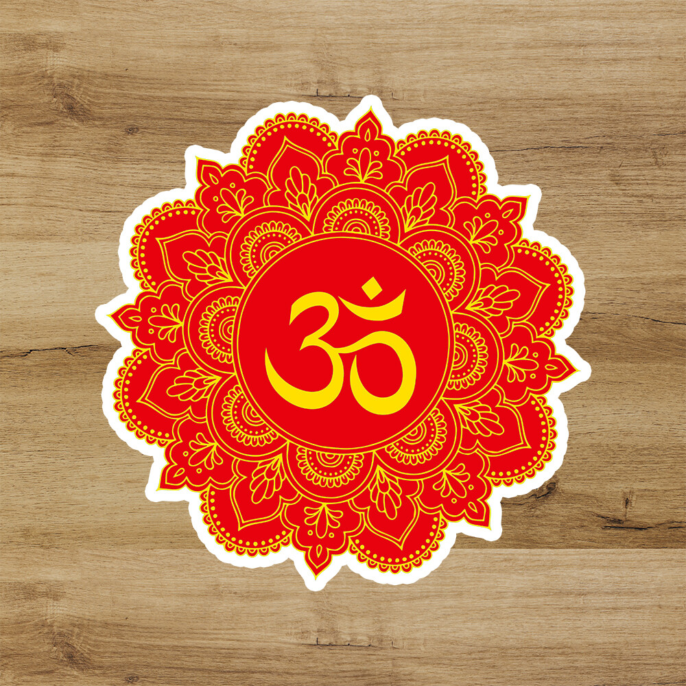 Yoga Om Symbol Buddhist Mandala Premium Vinyl Car Wall Laptop Sticker Buddha