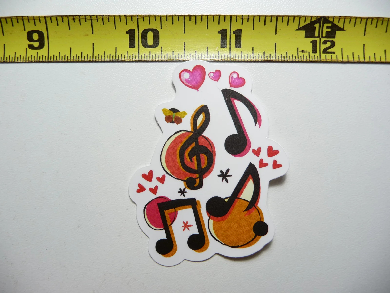 HEART MUSIC NOTES MUSICAL SOUND SMALL STICKER DECAL BAND SONGS MUSICIAN