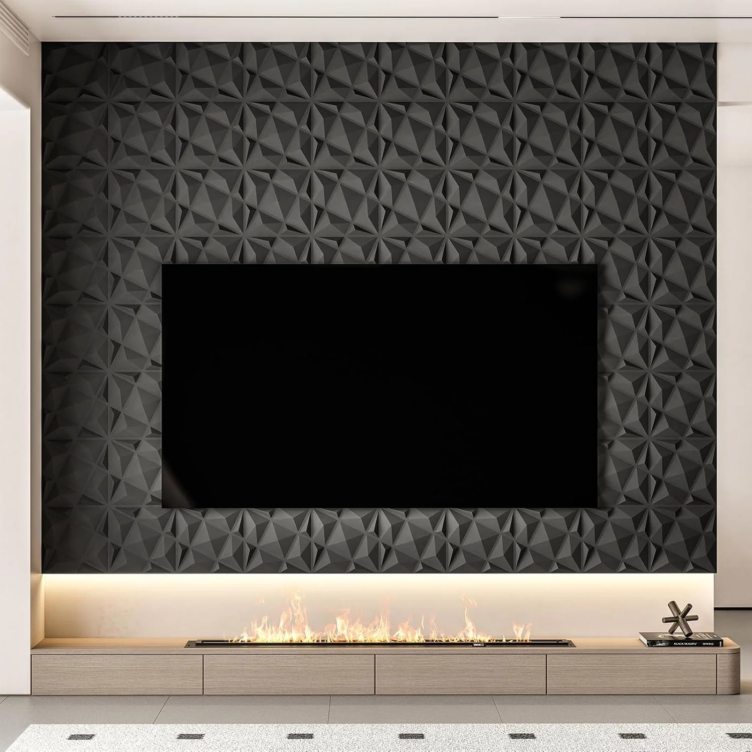 Art3dwallpanels 20 Pack 3D Wall Panels for Interior Wall Decor, 12”x12” White