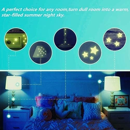 Multi-Sized Glow Stars Ceiling Stickers – Perfect for Kids’ Nighttime Dreaming