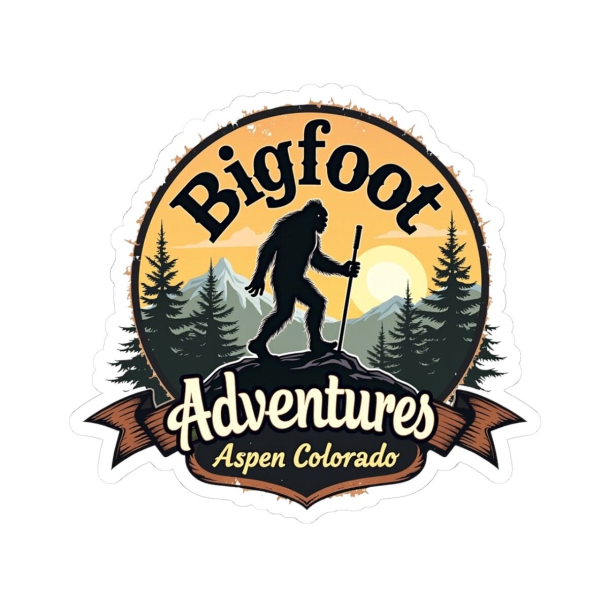 Bigfoot Adventures, Aspen, Colorado – Kiss-Cut Stickers