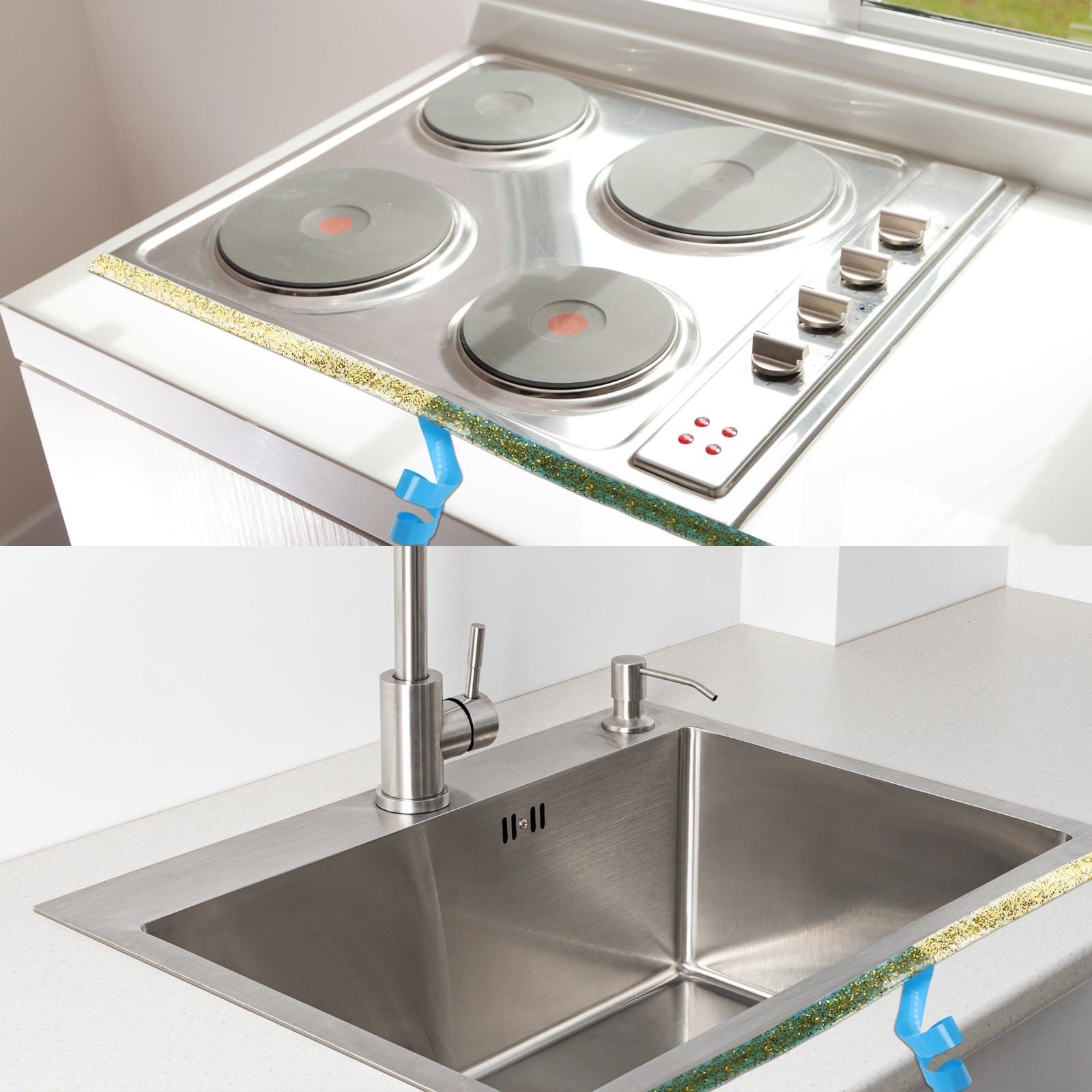 1Pcs 0.3″×19.7Ft Caulk Tape Molding Trim, PVC Self Adhesive Flexible Trim(White)