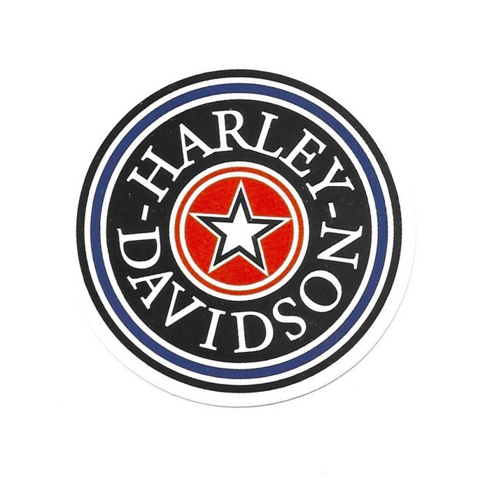 Harley Davidson Star Logo Vinyl Sticker Round Biker Motorcycle Motorbike