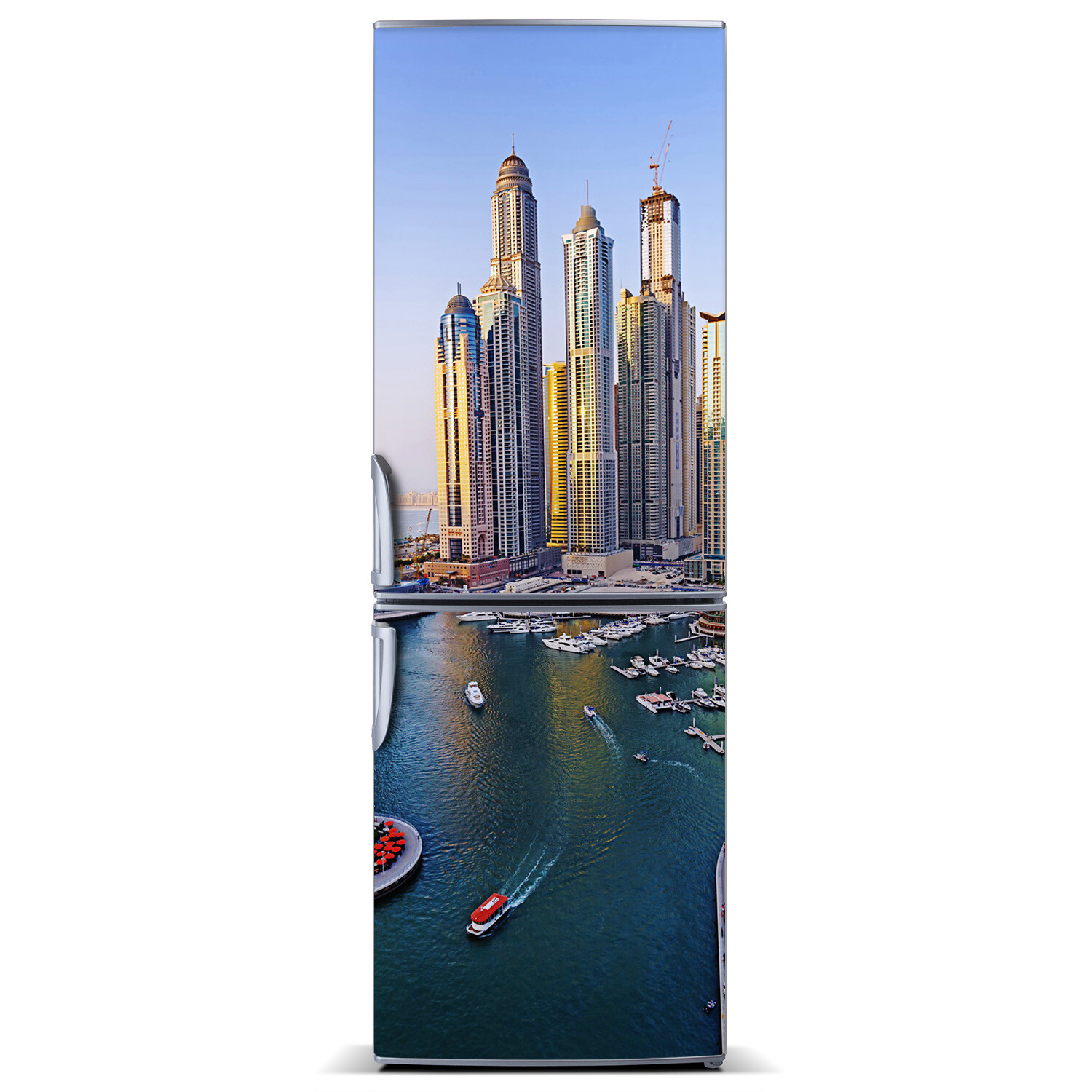 Magnet Sticker Refrigerator removable Peel & Stick Architecture Bay of Dubai