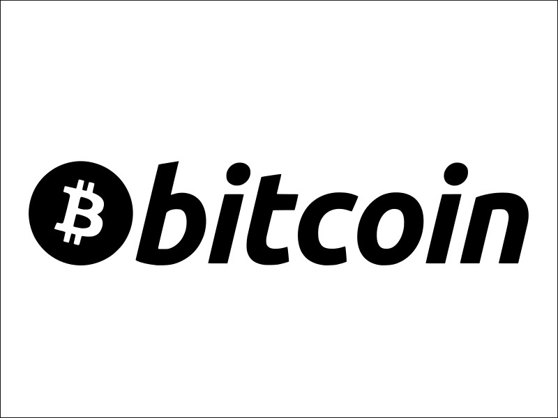 Bitcoin Title Logo Cryptocurrency Vinyl Decal Car Sticker Wall CHOOSE SIZE COLOR