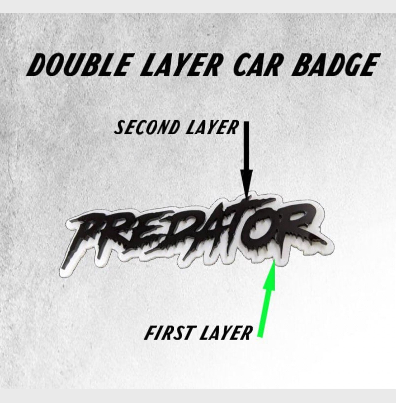 Custom Lazer Cut MULTI COLOR Car Emblem Acrylic Badge Customized Text Names LOGO