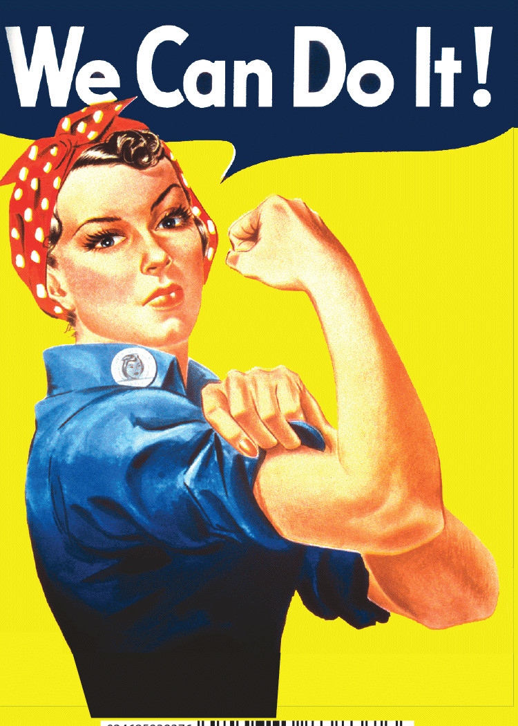 We Can Do It! Rosie the Riveter Fridge Magnet Kitchen- 3.5″ x 2.5″ Made in USA