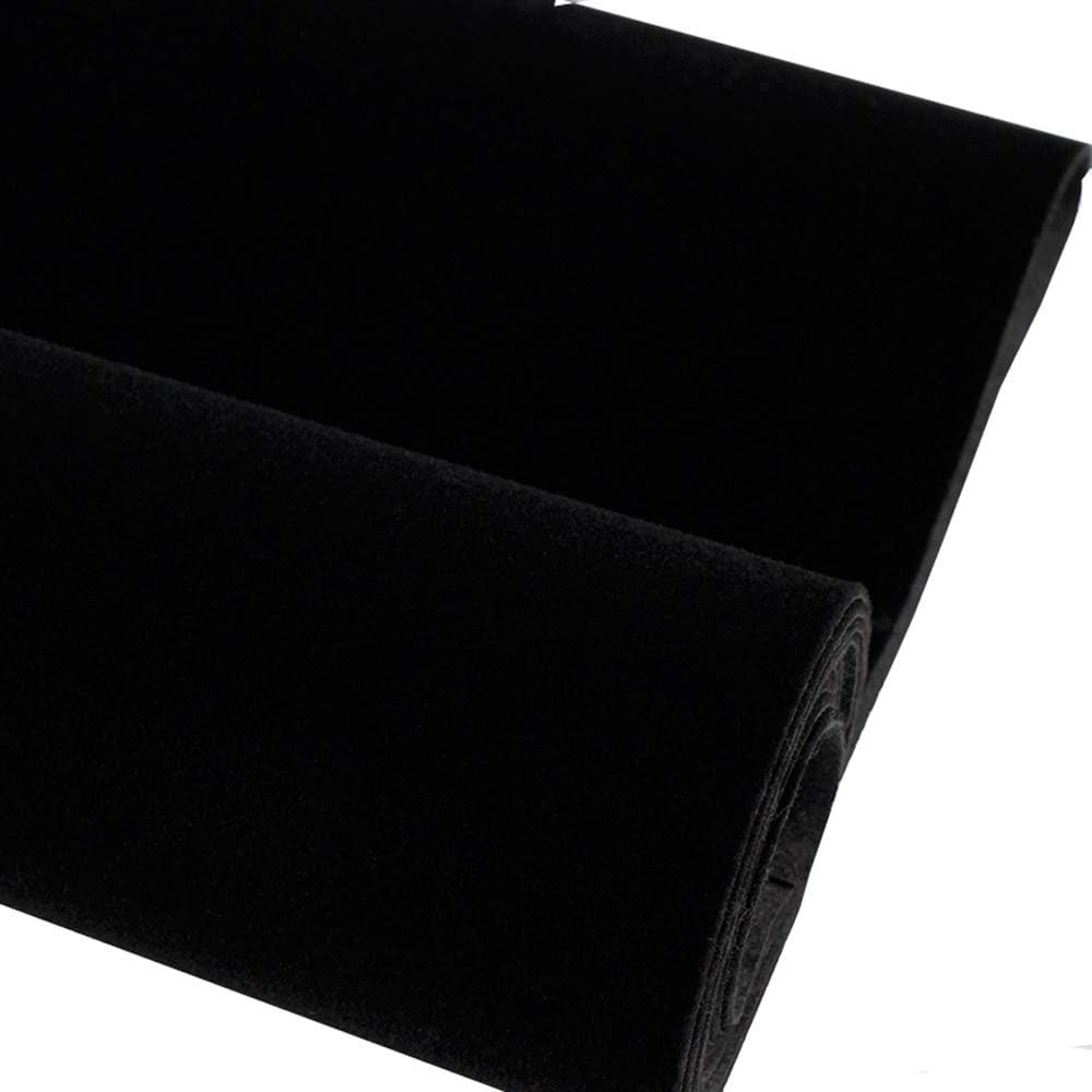 Self-Adhesive Black Velvet Flock Liner Sticker, 17.7X98 Inches
