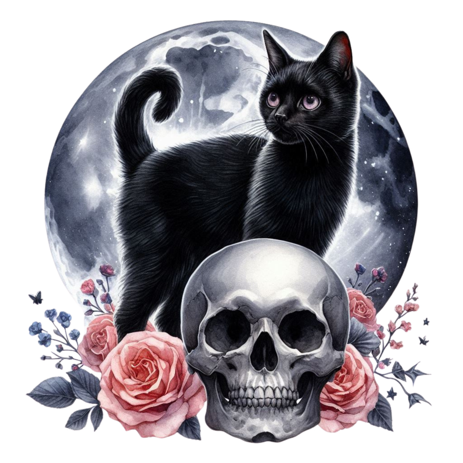 Wall Decal Sticker Black Cat Wall Sticker 18X18cm Large