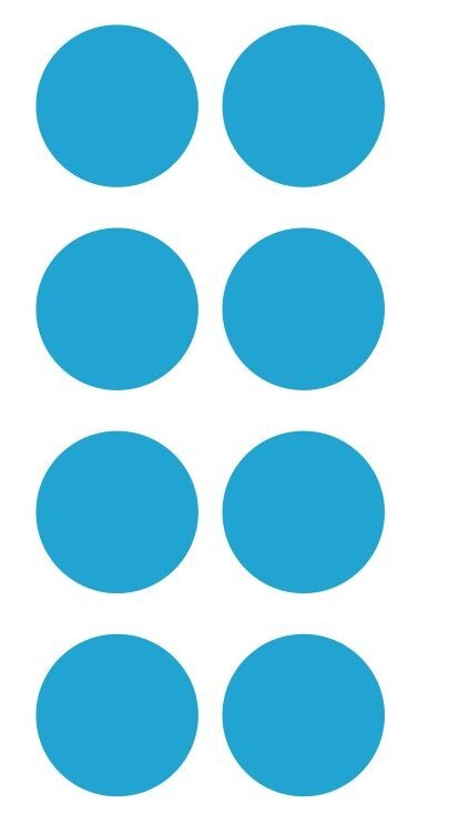 2″ Light Blue Round Label Dots Stickers Color Coding Inventory 2 Inch Dot