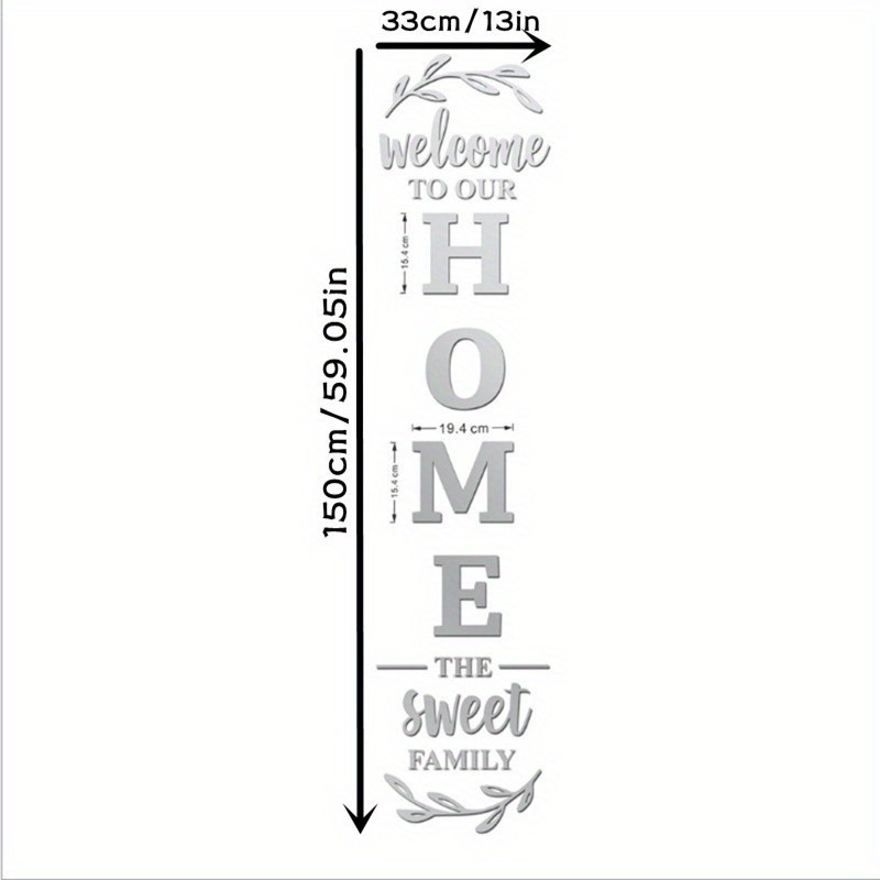Quote Text Mirror Wall Decals DIY Letter Combination Living Room Wall Art