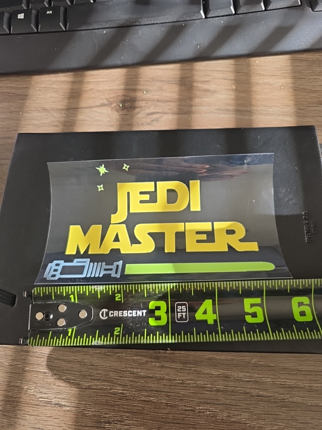 Starwars Jedi Master Light Saber UV DTF Decal Sticker Waterproof USA