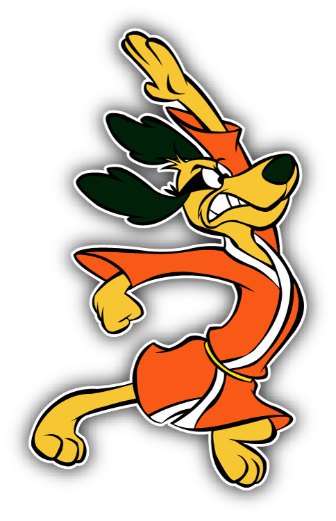 Hong Kong Phooey Ninja Cartoon Car Bumper Sticker Decal 5”x 3”