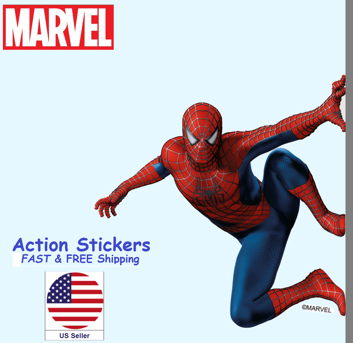 24/48 Random Marvel Spider-Man Decal Sticker Set Party Favors Gifts Walls Mirror