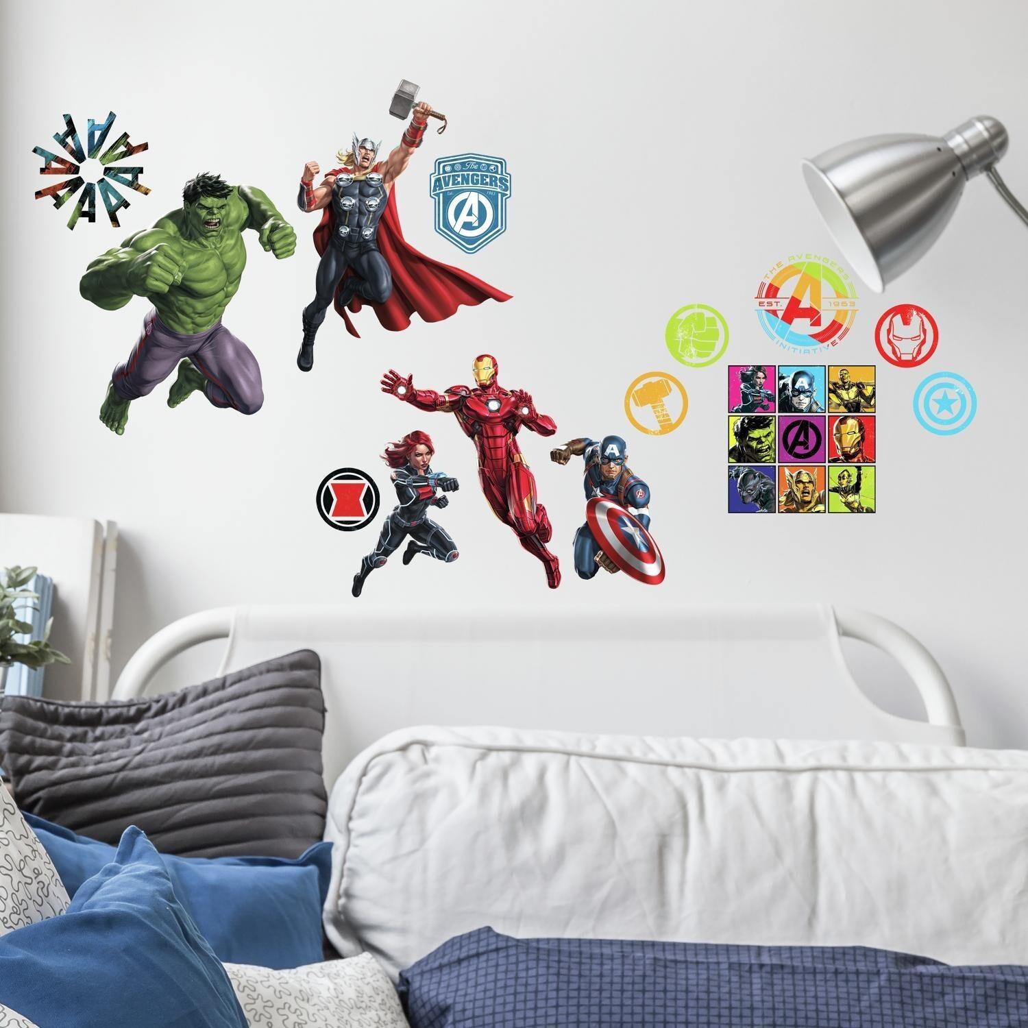 Classic Avengers Peel and Stick Wall Decals Marvel Superhero Children Room Decor