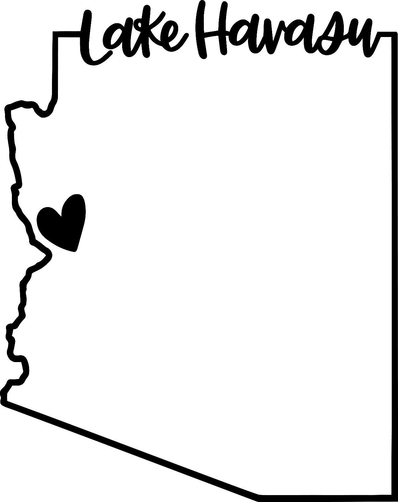 Lake Havasu Decal, UV Resistant Perma-Sticker, No Background, 3″, $1 Shipping