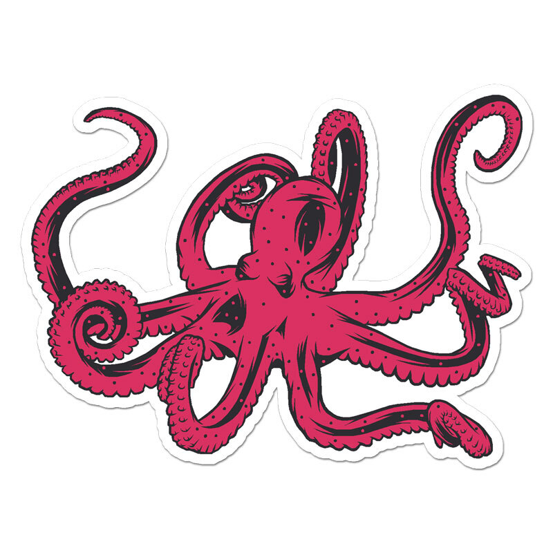 Octopus , Vinyl Decal Sticker, Indoor Outdoor, 3 Sizes, #11470