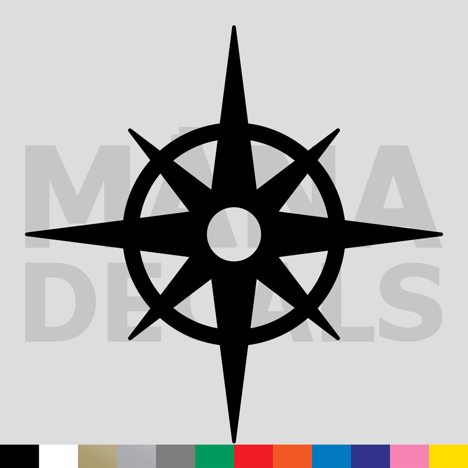 Compass Vinyl Die Cut Decal Sticker – Nautical Boat Ship Sea Ocean Travel