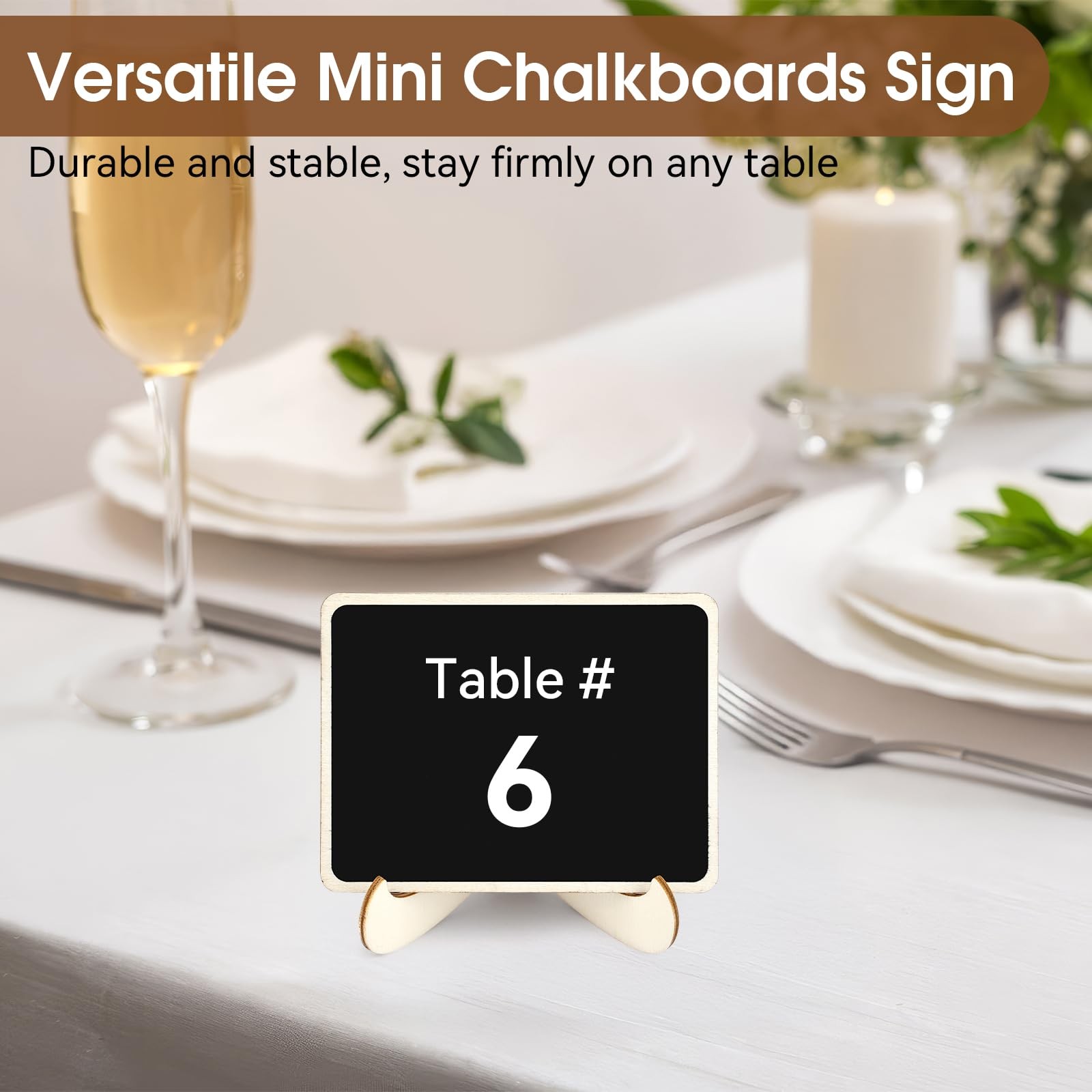 30 Pack Mini Chalkboard Signs, Food Labels for Party Buffet, Small Black